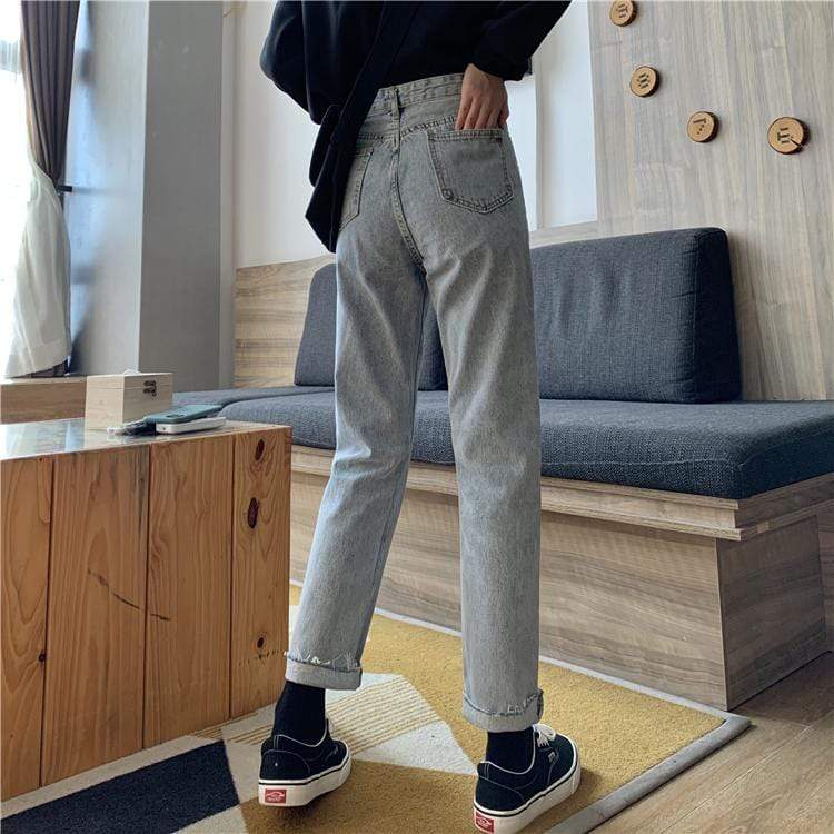 Women's High-waist Jeans-Kawaiifashion