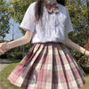 Women's High-waist Plaid Skirt-Kawaiifashion