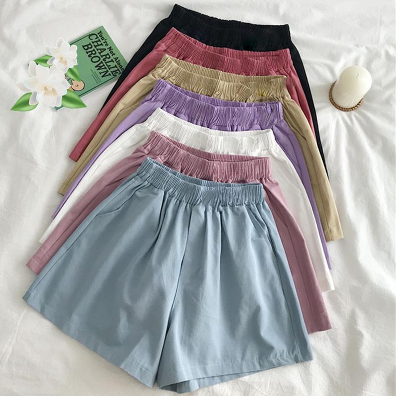 Damen Kawaii Candy Color Loosed Daily Shorts-Kawaiifashion