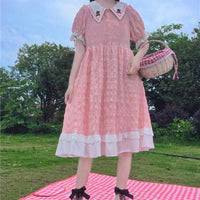 Women's Kawaii Contrast Color Dresses-Kawaiifashion