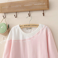 Kawaiifashion T-shirts en vrac Kawaii Food imprimés couleur contrastante pour femmes