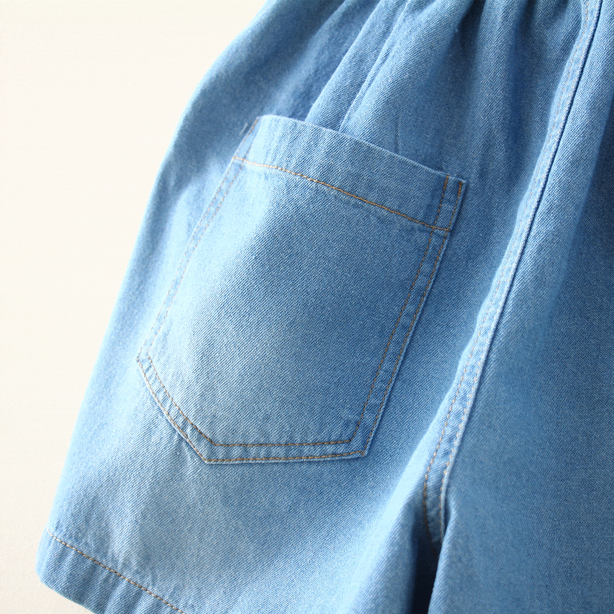 Women's Kawaii Pure Color High-waisted Elastic Short Jeans – Kawaiifashion