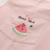 Kawaiifashion Women's Kawaii Watermelon Embroidered Pocket Slip Overalls