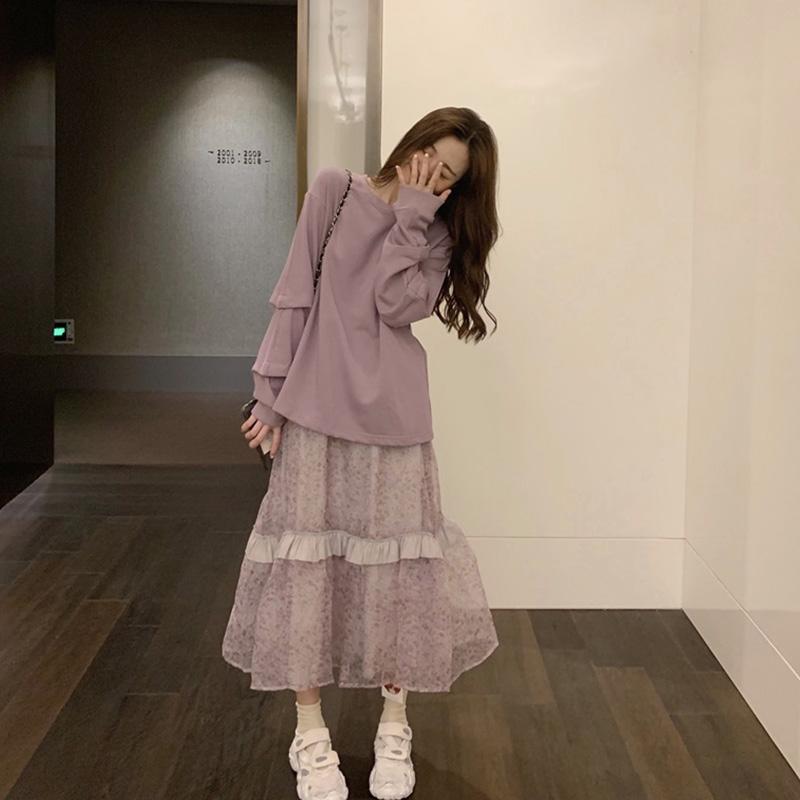Женские корейские модные свободные кофты с лягушками на спине-Kawaiifashion
