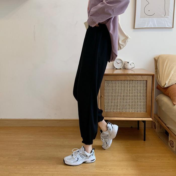 Pantalon de jogging décontracté à la mode coréenne pour femmes