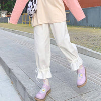 Kawaiifashion レディース 韓国ファッション カジュアル ピュアカラー ブルマ