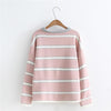 Kawaiifashion Women's Korean Fashion Contrast Color Striped Sweaters