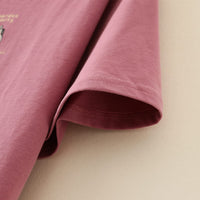 Kawaiifashion - Camisetas de color puro con estampado de familia de moda coreana para mujer