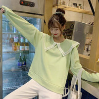 Chandails à gros revers de la mode coréenne pour femmes