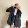 Kawaiifashion Women's Korean Fashion Plaid Loose Long Suit Coats