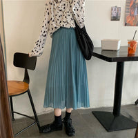 Jupes longues plissées à la mode coréenne pour femmes