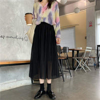 Women's Korean Fashion Pleated Maxi Skirts