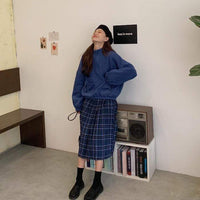 Kawaiifashion женские корейские модные однотонные осенние свитера с карманами