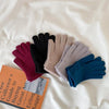 Kawaiifashion Women's Korean Fashion Pure Color Finger Gloves