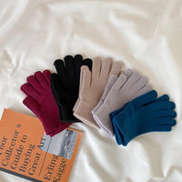 Женские корейские модные однотонные перчатки Kawaiifashion для пальцев