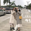 Kawaiifashion Women's Korean Fashion Pure Color Long Auntum Coats