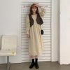Women's Korean Fashion Pure Color Maxi Dresses  
