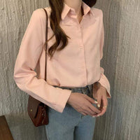 Kawaiifashion Chemises de couleur pure de la mode coréenne pour femmes