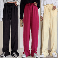 Pantaloni diritti di colore puro della moda coreana delle donne di Kawaiifashion