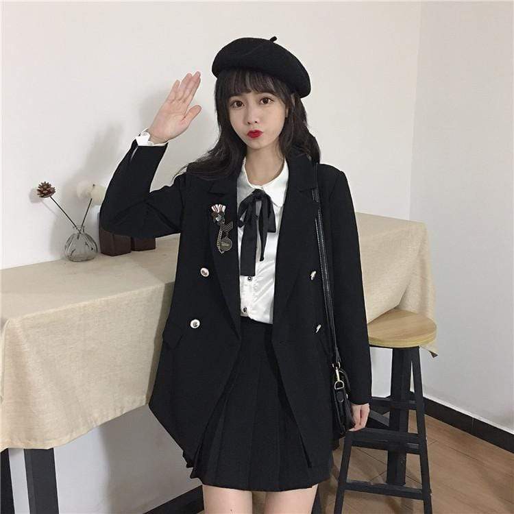 Cappotti doppiopetto Colla su misura moda coreana da donna Kawaiifashion