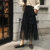 Women's Lace Purfle Irregular Skirt-Kawaiifashion