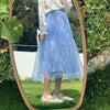 Women's Lovely A-line Mesh Plaid Skirts-Kawaiifashion