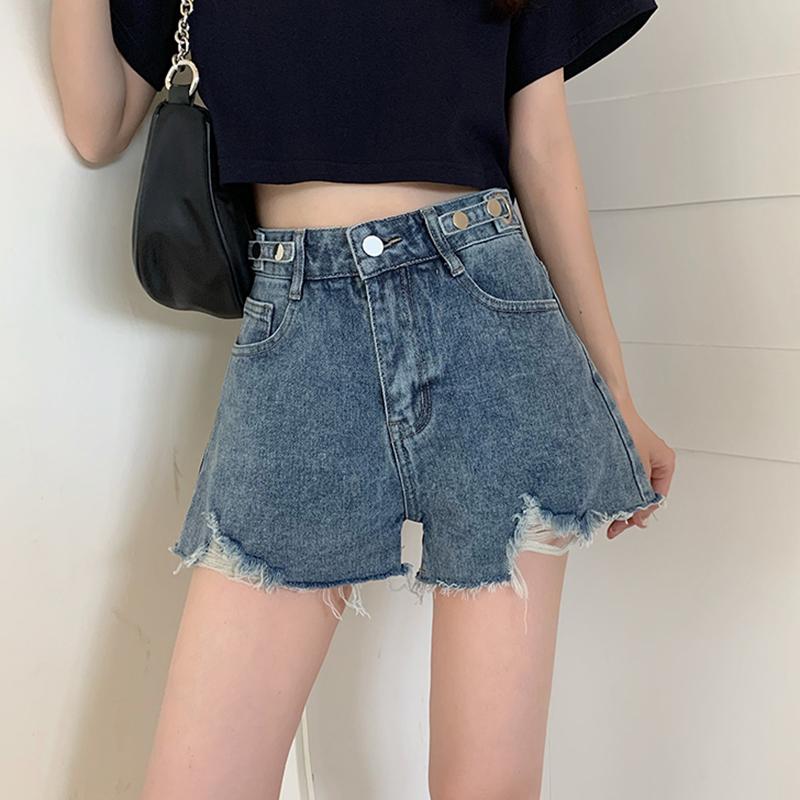 Симпатичные женские джинсовые шорты узкого кроя-Kawaiifashion