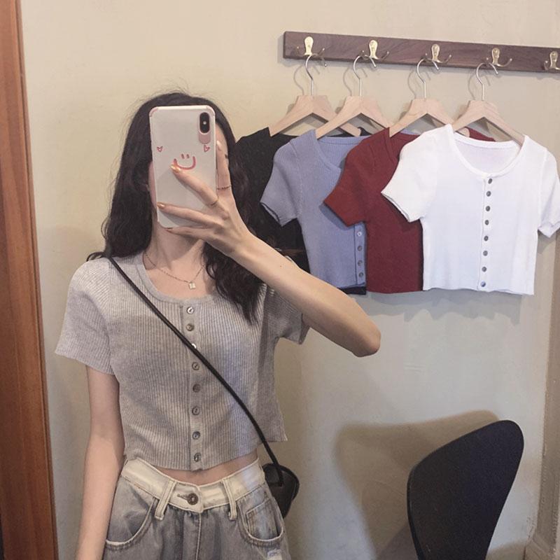 Women's Lovely Slim Fitted Kintted Shirts-Kawaiifashion