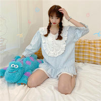 Women's Lovely Solid Color Pajamas One Set-Kawaiifashion