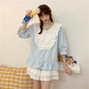 Women's Lovely Solid Color Pajamas One Set-Kawaiifashion