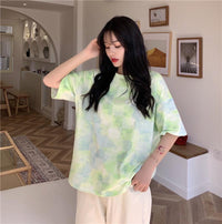 T-shirts ample Tie Dye pour femme-Kawaiifashion