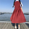 Women's Mid-length Pleat Dress-Kawaiifashion