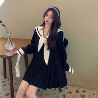 Women's Military Style Casual Pleated Dresses