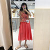 Women's Pure Color Long Slip Dress-Kawaiifashion