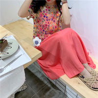 Women's Pure Color Long Slip Dress-Kawaiifashion