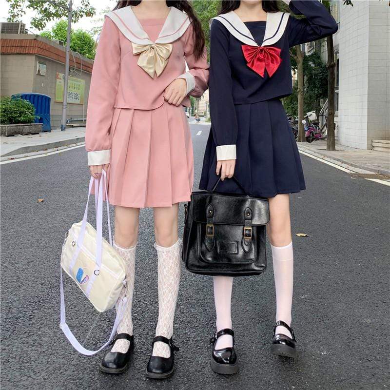 Women's Sailor Suit/JK Uniform-Kawaiifashion