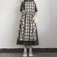 Women's Short Sleeved A-line Dress-Kawaiifashion
