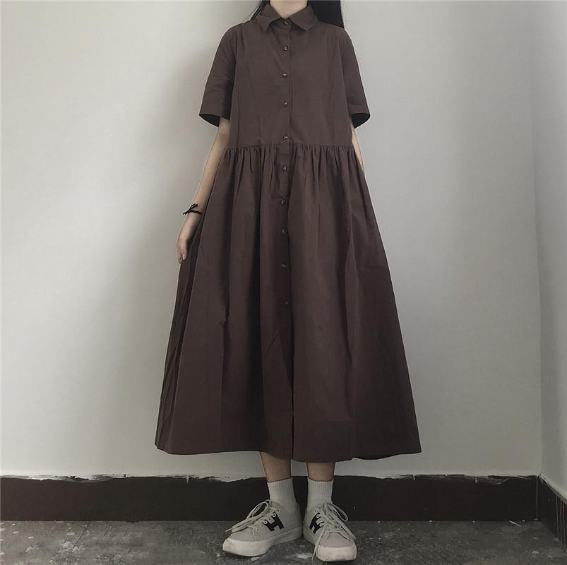 Women's Short Sleeved A-line Dress-Kawaiifashion