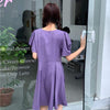 Women's Sweet Contrast Color Flare Sleeved Dresses-Kawaiifashion