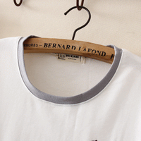 Kawaiifashion T-shirts de couleur contrastée avec poche imprimée Sweet Hamster pour femmes