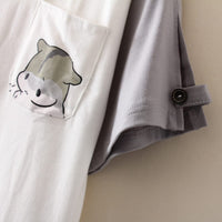 T-shirt da donna con stampa di criceto dolce Kawaiifashion
