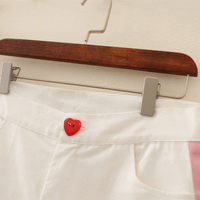 Pantalones cortos de color en contraste con bordado Sweet Heart de Kawaiifashion para mujer