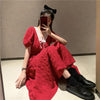 Women's Sweet Lace Collar Flare Sleeved Dresses-Kawaiifashion