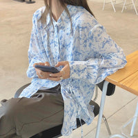 Camisas de manga larga con cordones Sweet Side para mujer-Kawaiifashion