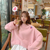 Kawaiifashion Women's Sweet Strawberry Pure Color Puff Sleeved Sweaters
