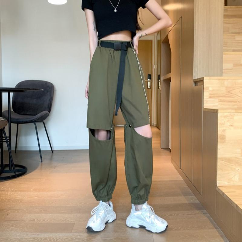 Women's Tooling Style Hollow Out Pants-Kawaiifashion