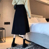 Kawaiifashion Women's Vintage Pure Color Heart Buckles A-line Skirts
