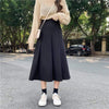 Women's Vintage Pure Color Pleated Skirts