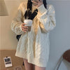 Kobine AS PICTURE / F Women's Kawaii Cable Knitted Sweater
