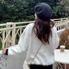 Kobine AS PICTURE / F Women's Korean Style Double Color Fluffy Cardigan